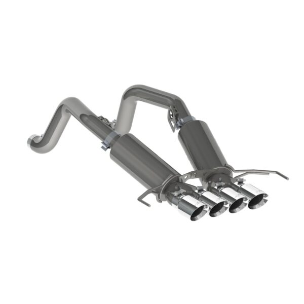 MBRP Exhaust 3in. Dual Muffler Axle Back; with Quad 4in. Dual Wall Tips; T304