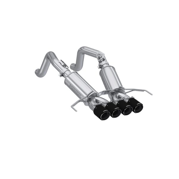 MBRP Exhaust 3in. Dual Muffler Axle Back; with Quad 4in. Carbon Fiber Tips; T304