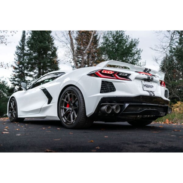 MBRP Exhaust 3in. Cat-Back; Quad Split Rear with 4.5in. Carbon Fiber Tips; T304